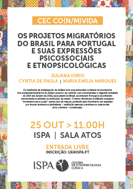 Os projetos migratórios do Brasil para Portugal e suas expressões psicossociais e etnopsicológicas