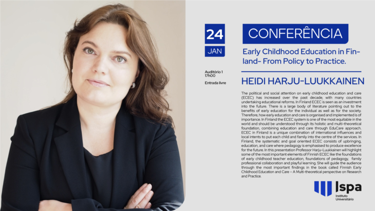Conferência | Heidi Harju-Luukkainen –  Early Childhood Education in Finland – From Policy to Practice