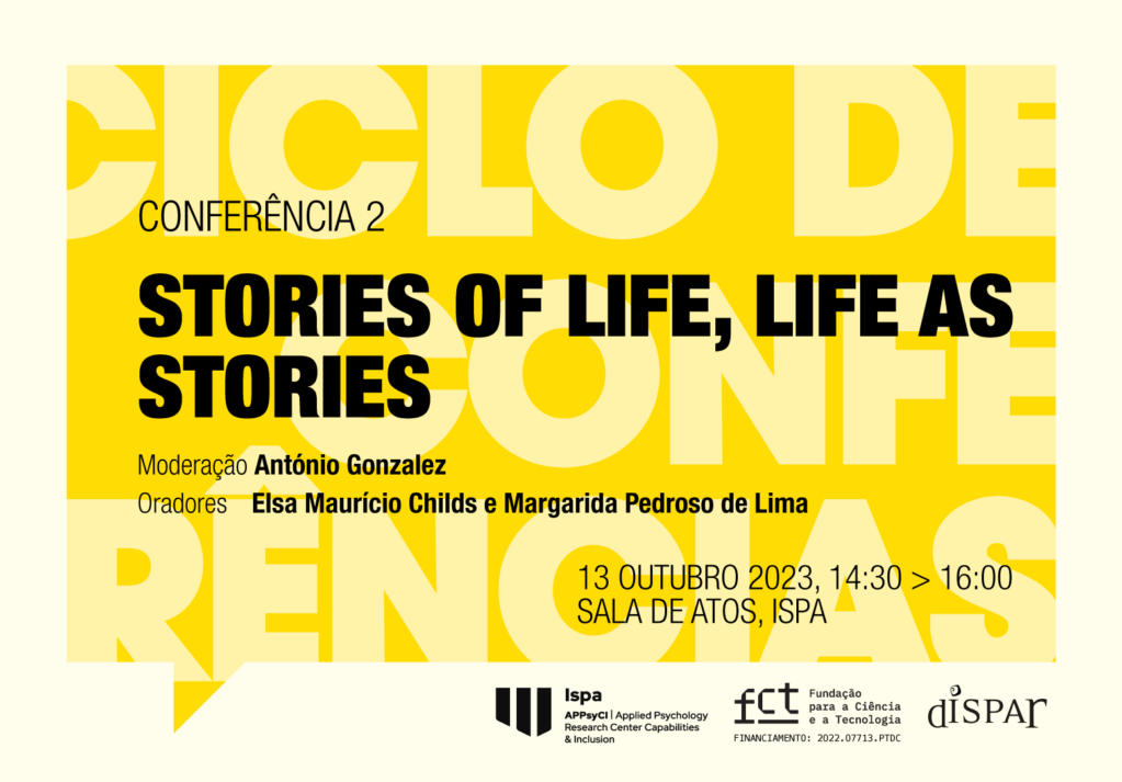 Palestra “Stories of life, life as stories”