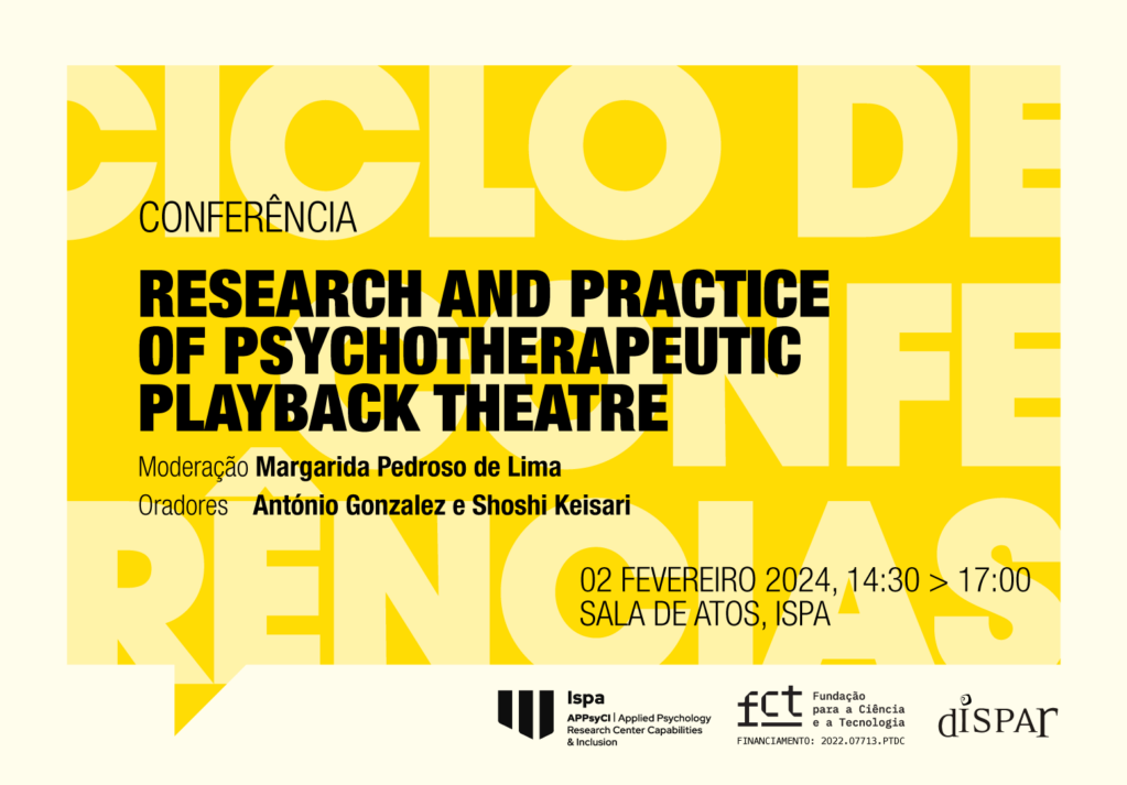 Conferência | Research and Practice of Psychotherapeutic Playback Theatre