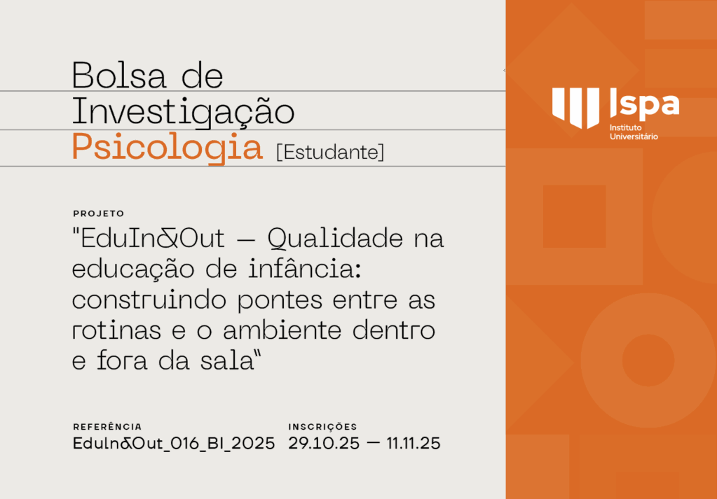 Ispa abre concurso para bolsa de investigação na área da Educação de Infância