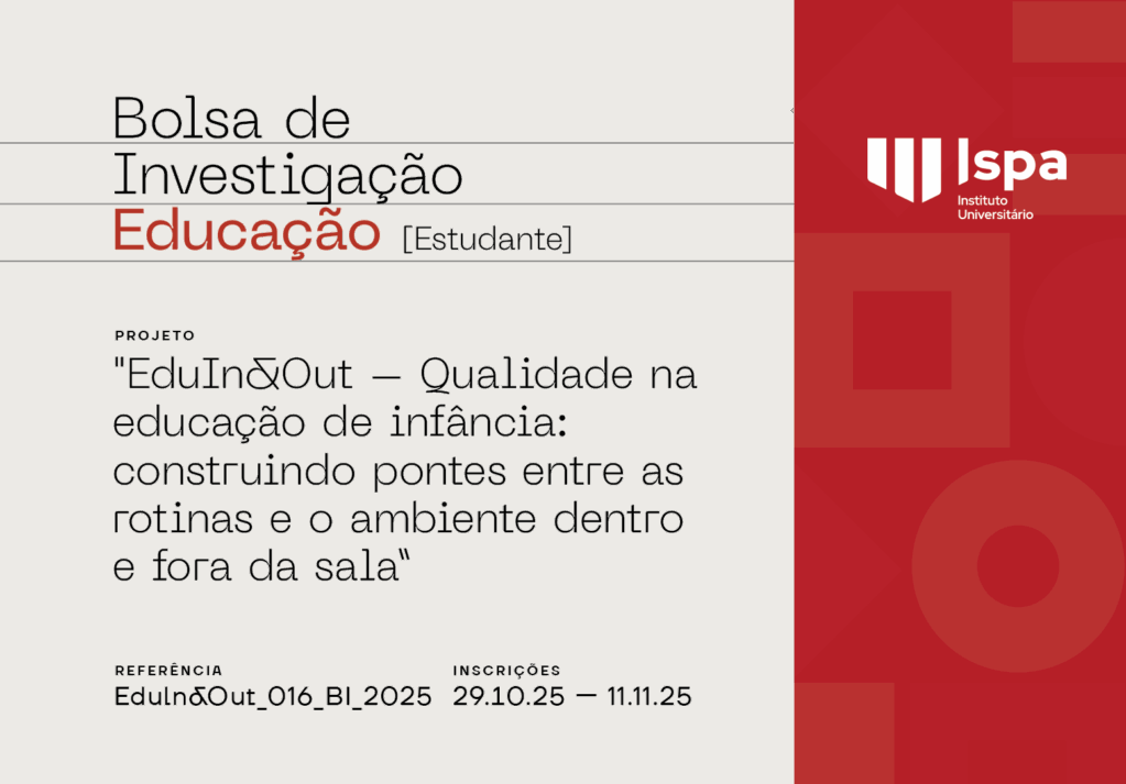 Ispa abre concurso para bolsa de investigação na área da Educação de Infância