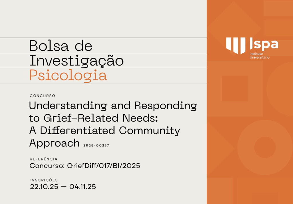 Ispa abre concurso para bolsa de investigação em Psicologia: foco inovador no luto em adultos mais velhos