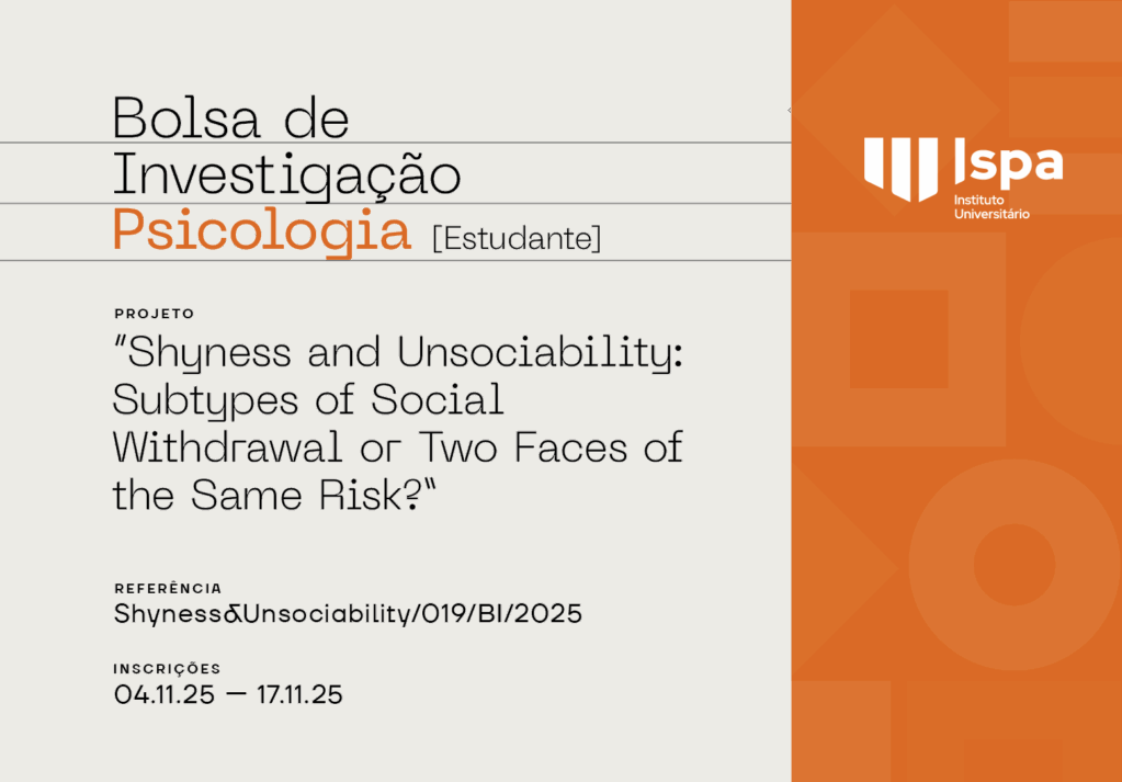 Ispa abre concurso para bolsa de investigação na área da Psicologia