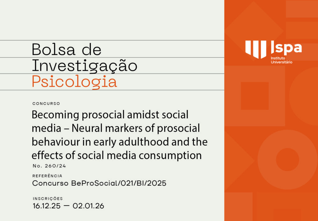 Ispa abre concurso para atribuição de 1 bolsa de investigação (área de Psicologia)