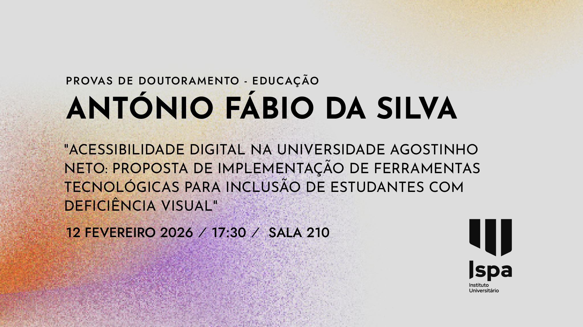 Provas de Doutoramento | António Silva - Ispa – Instituto Universitário