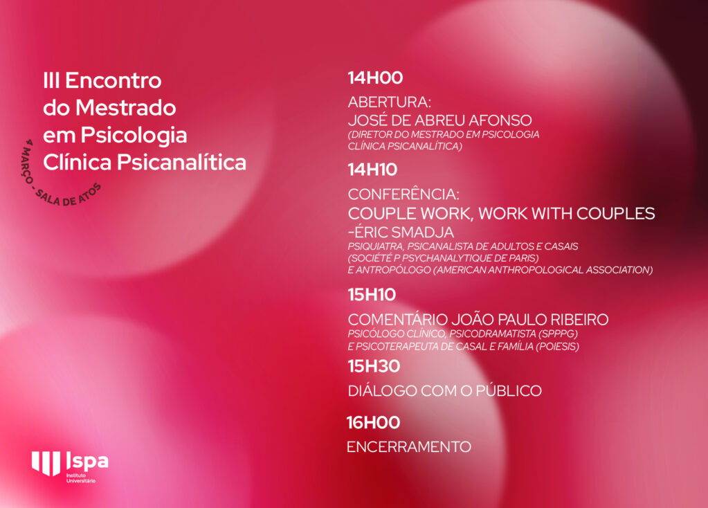 3.º Encontro de Psicologia Clínica Psicanalítica