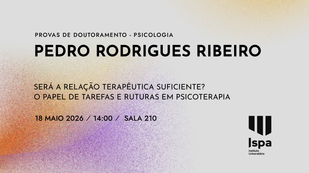 Provas de Doutoramento | Pedro Rodrigues Ribeiro