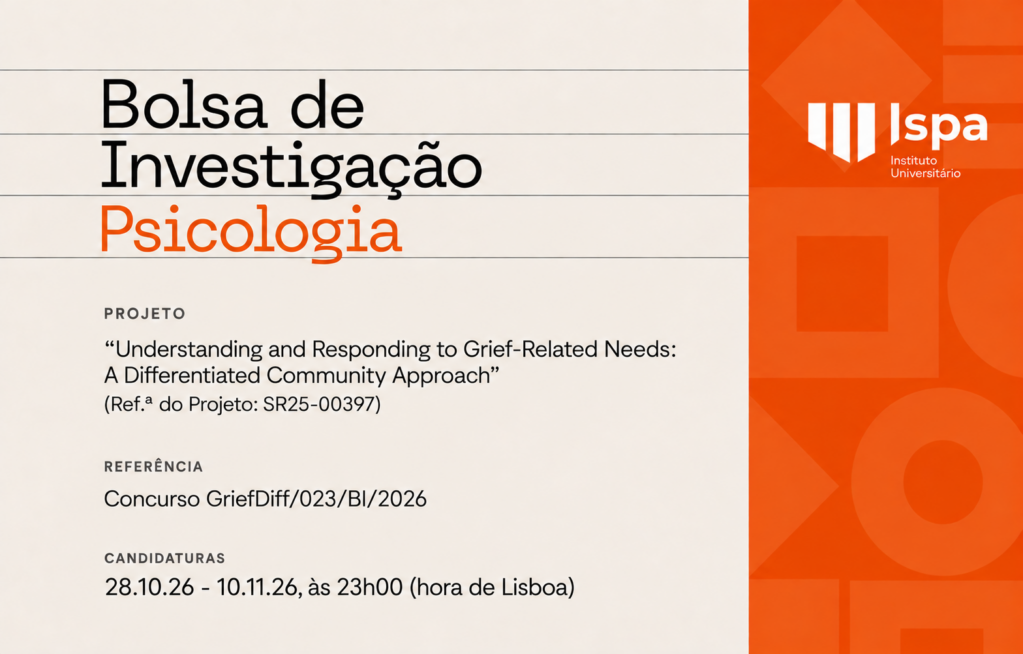 ISPA abre concurso para Bolsa de Investigação em Psicologia sobre luto e intervenção comunitária